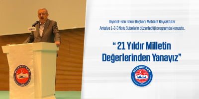 Bayraktutar: 21 Yıldır Milletin Değerlerinden Yanayız