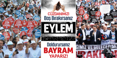 Memur-Sen’den Bakanlık Önünde “Cüzdanlı” Eylem