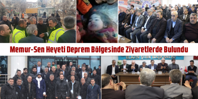 Memur-Sen Heyeti Deprem Bölgesinde Ziyaretlerde Bulundu