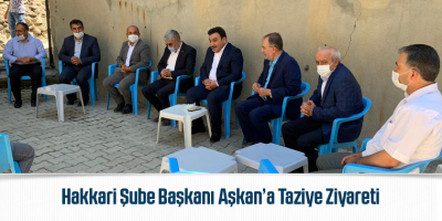 Hakkari Şube Başkanı Aşkan’a Taziye Ziyareti
