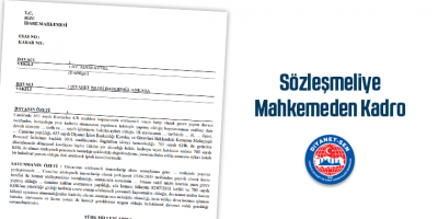 Sözleşmeliye Mahkemeden Kadro
