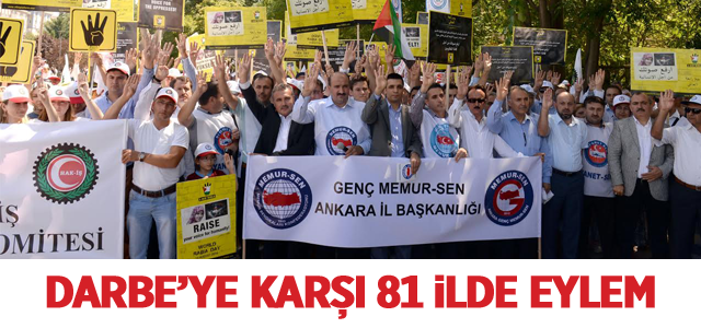 Darbe’ye Karşı 81 ilde Eylem