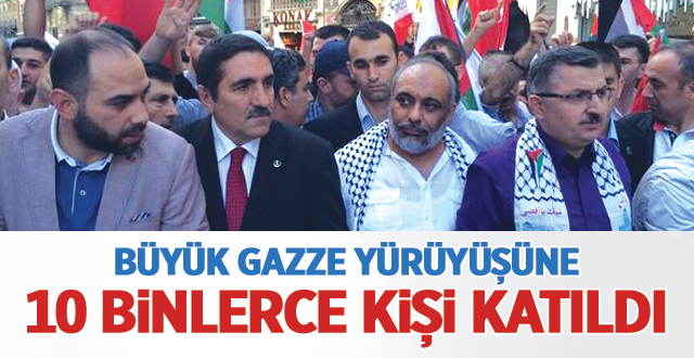 Büyük Gazze Yürüyüşüne 10 Binlerce Kişi Katıldı