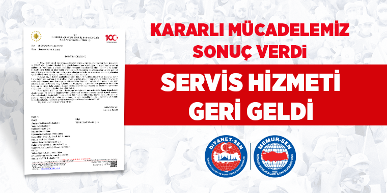 Kararlı Mücadelemiz Sonuç Verdi, Servis Hizmeti Geri Geldi