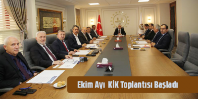 Ekim Ayı KİK Toplantısı Başladı