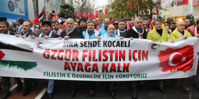 Onbinler Tek Yürek Oldu, Kocaeli’den Filistin’e Özgürlük İçin Yürüdü