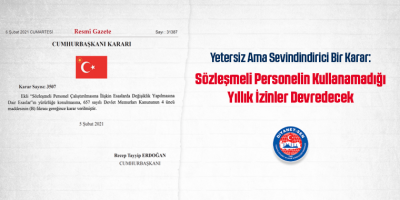 Sözleşmeli Personelin Kullanamadığı Yıllık İzinler Devredecek