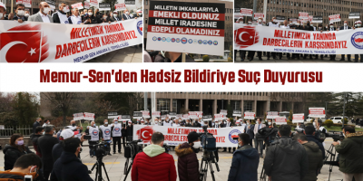 Memur-Sen'den Hadsiz Bildiriye Suç Duyurusu