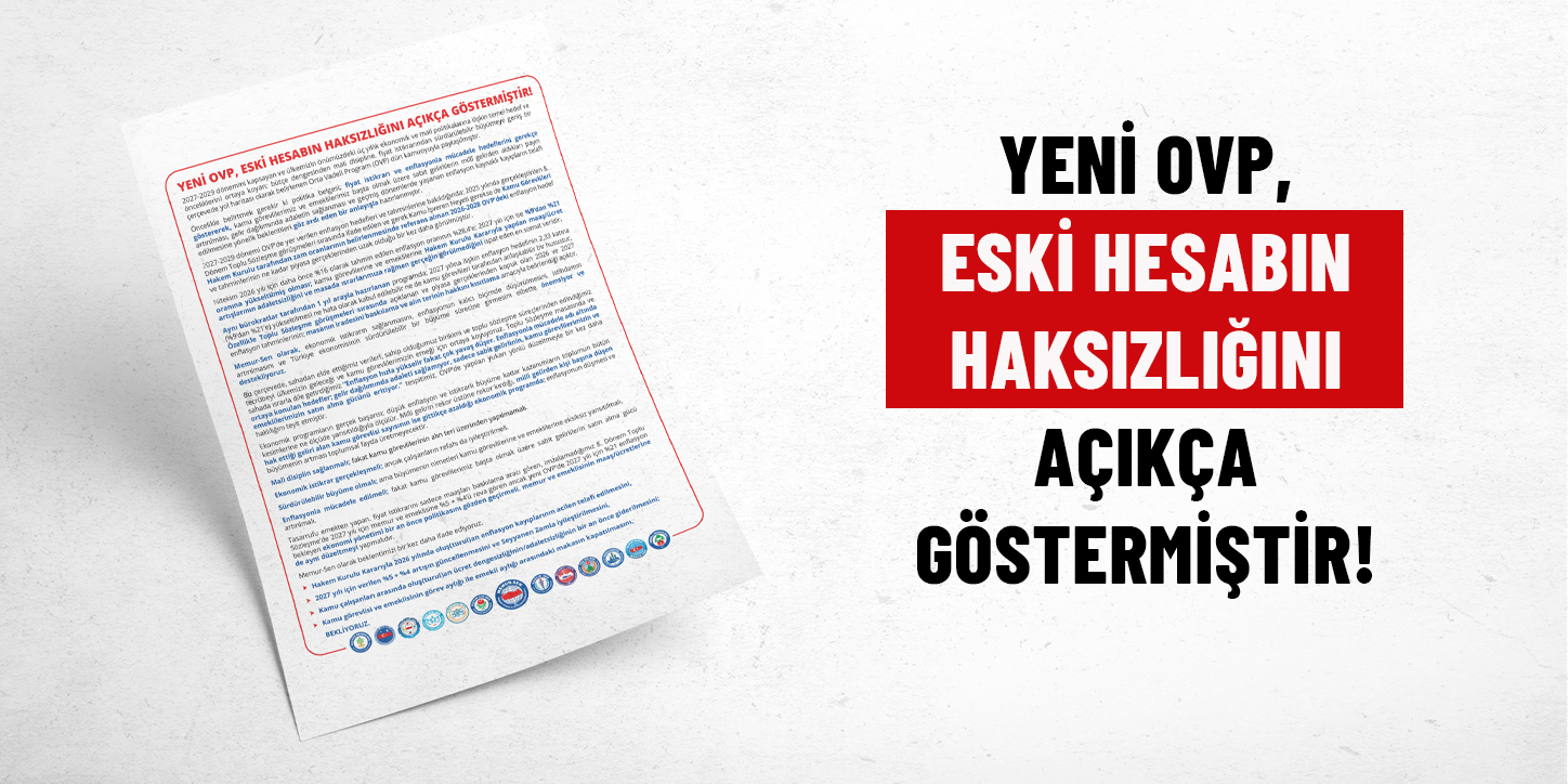 Yeni OVP, Eski Hesabın Haksızlığını Açıkça Göstermiştir!